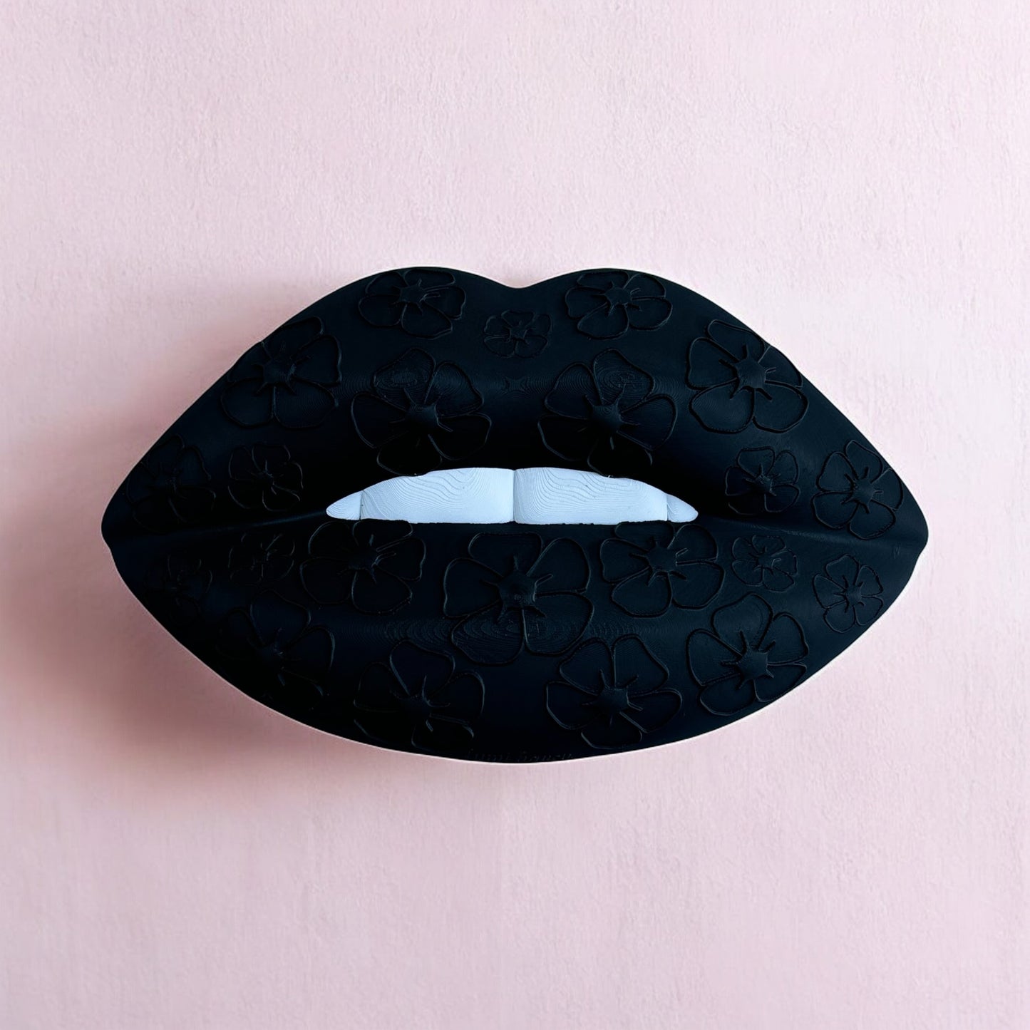 Black lip wall decor