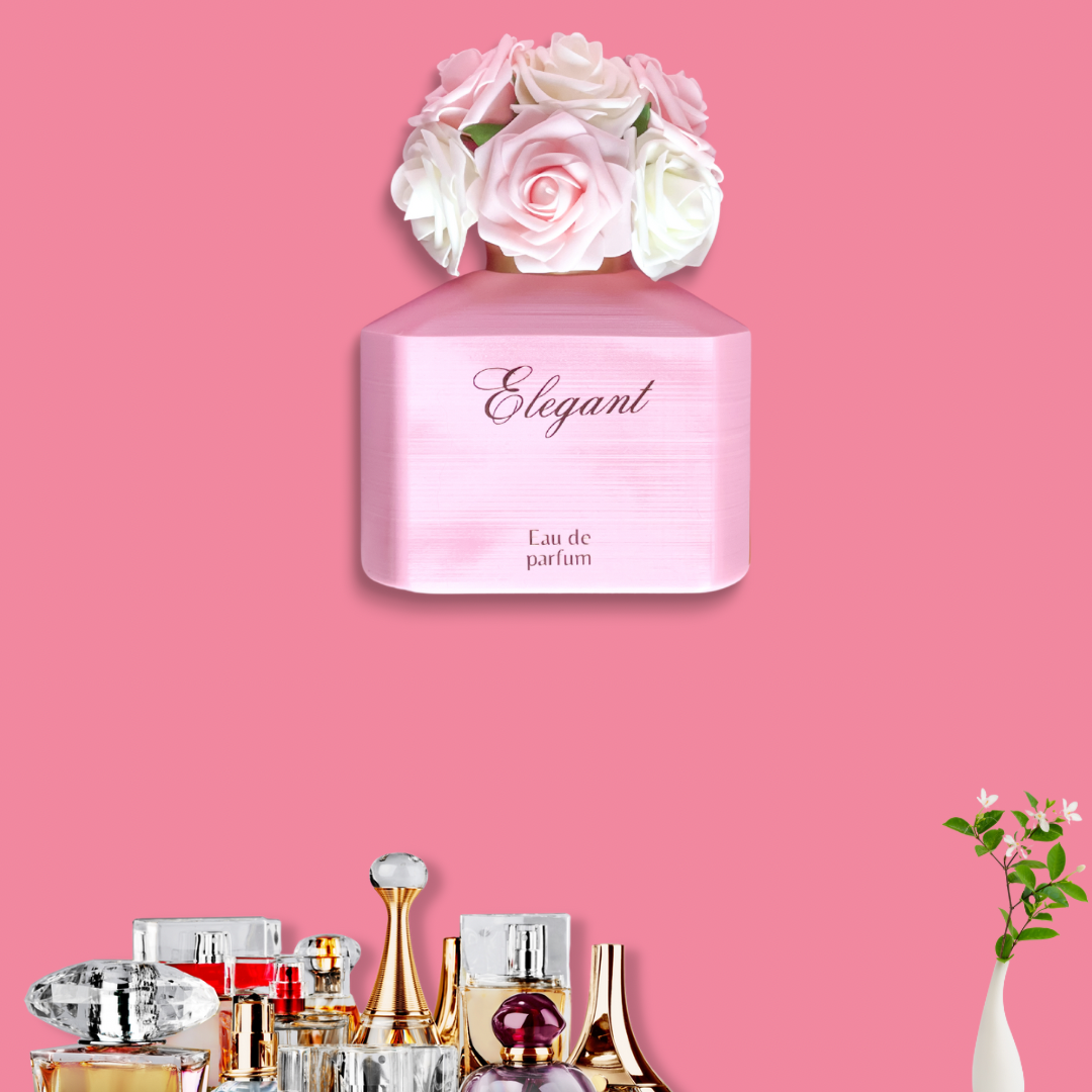 Pink Floral Perfume bottle