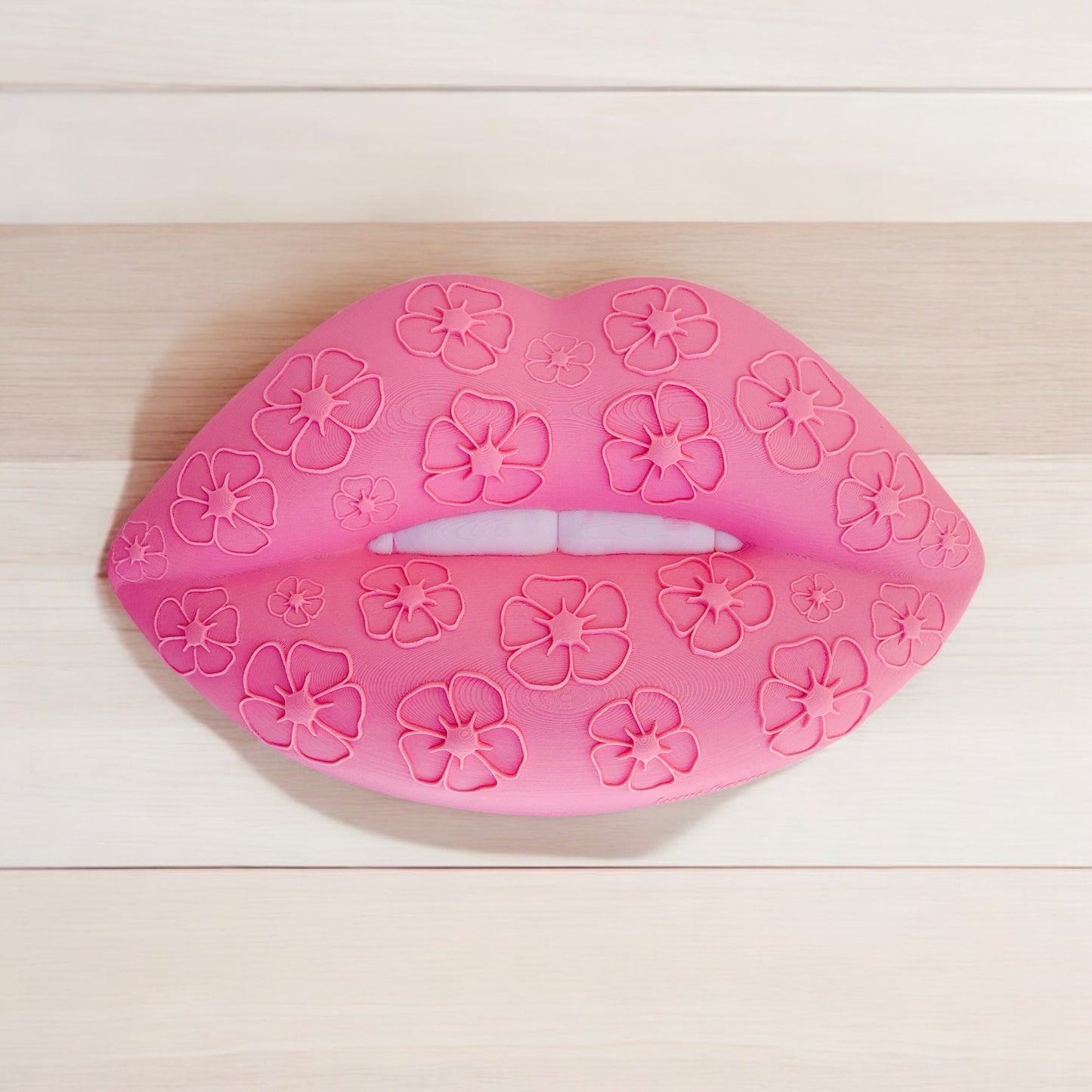 Pink lip wall decor