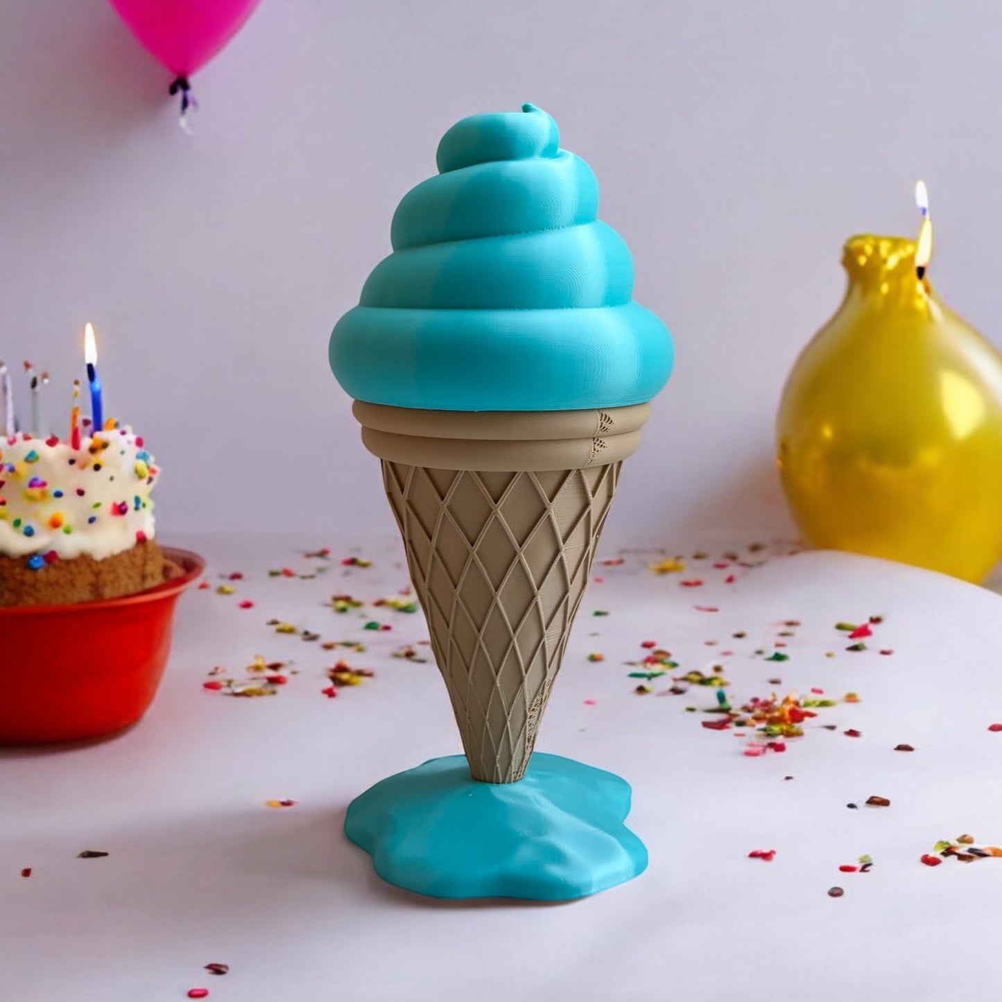 Teal Colored Ice-cream