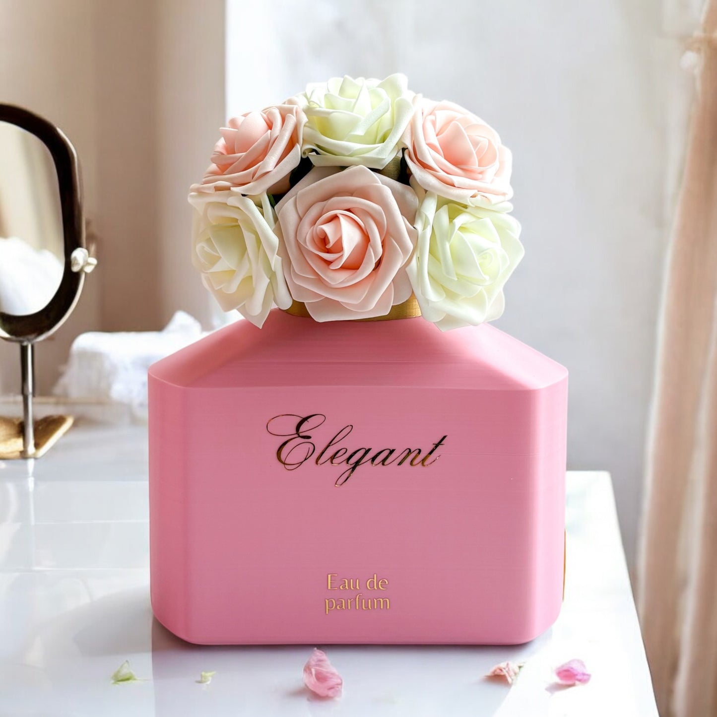 Pink Floral Perfume bottle