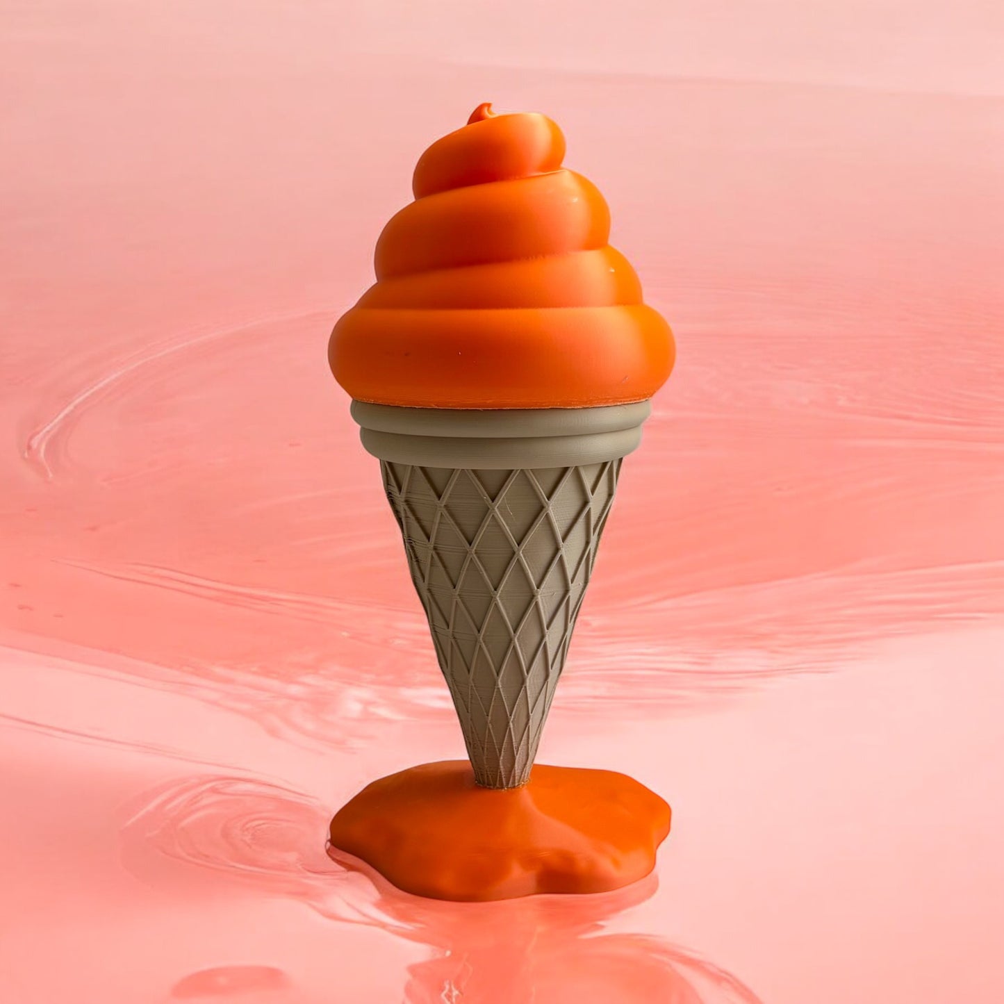 Orange Colored Ice-cream