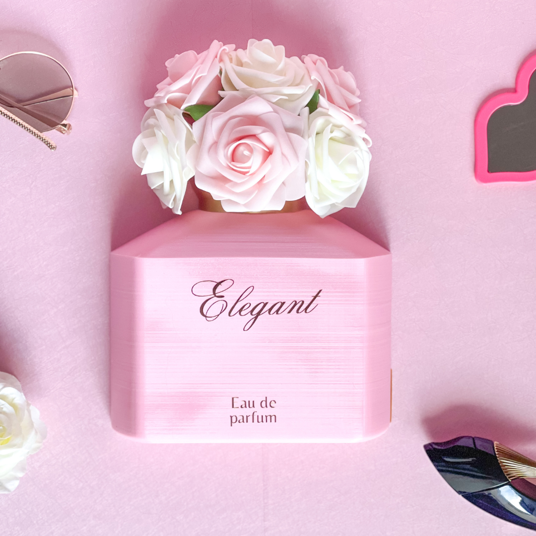 Pink Floral Perfume bottle