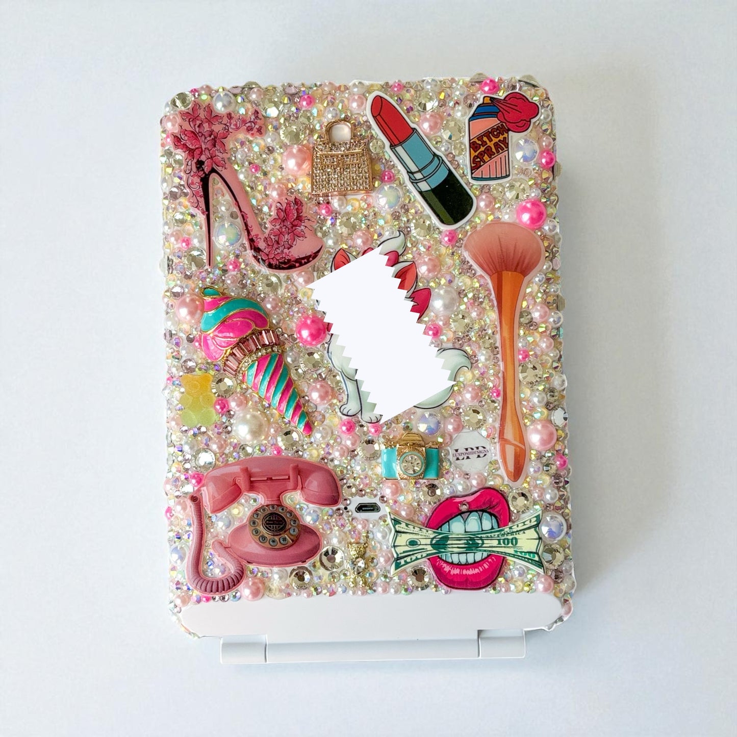 White Hand-Designed Vanity Mirror | LuxPoshDesigns by Lumi Haven