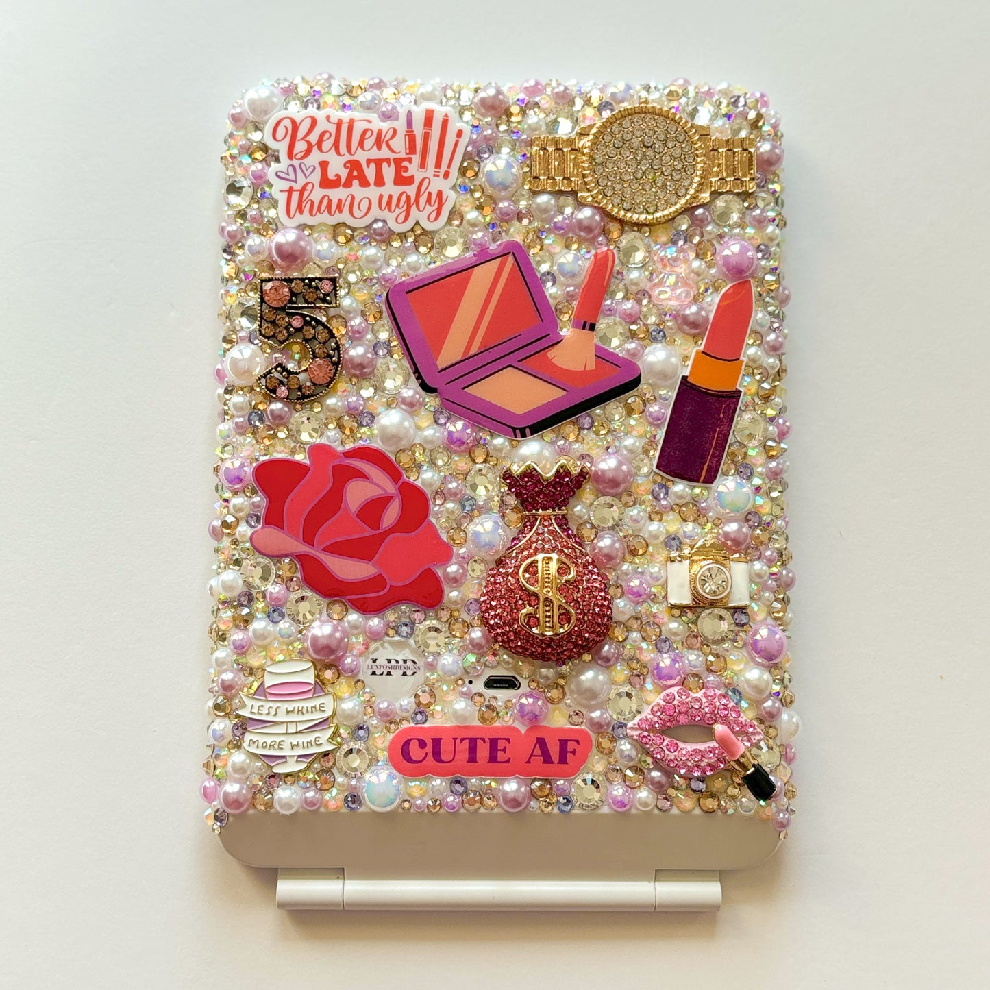 Purple Hand-Designed Vanity Mirror | LuxPoshDesigns by Lumi Haven