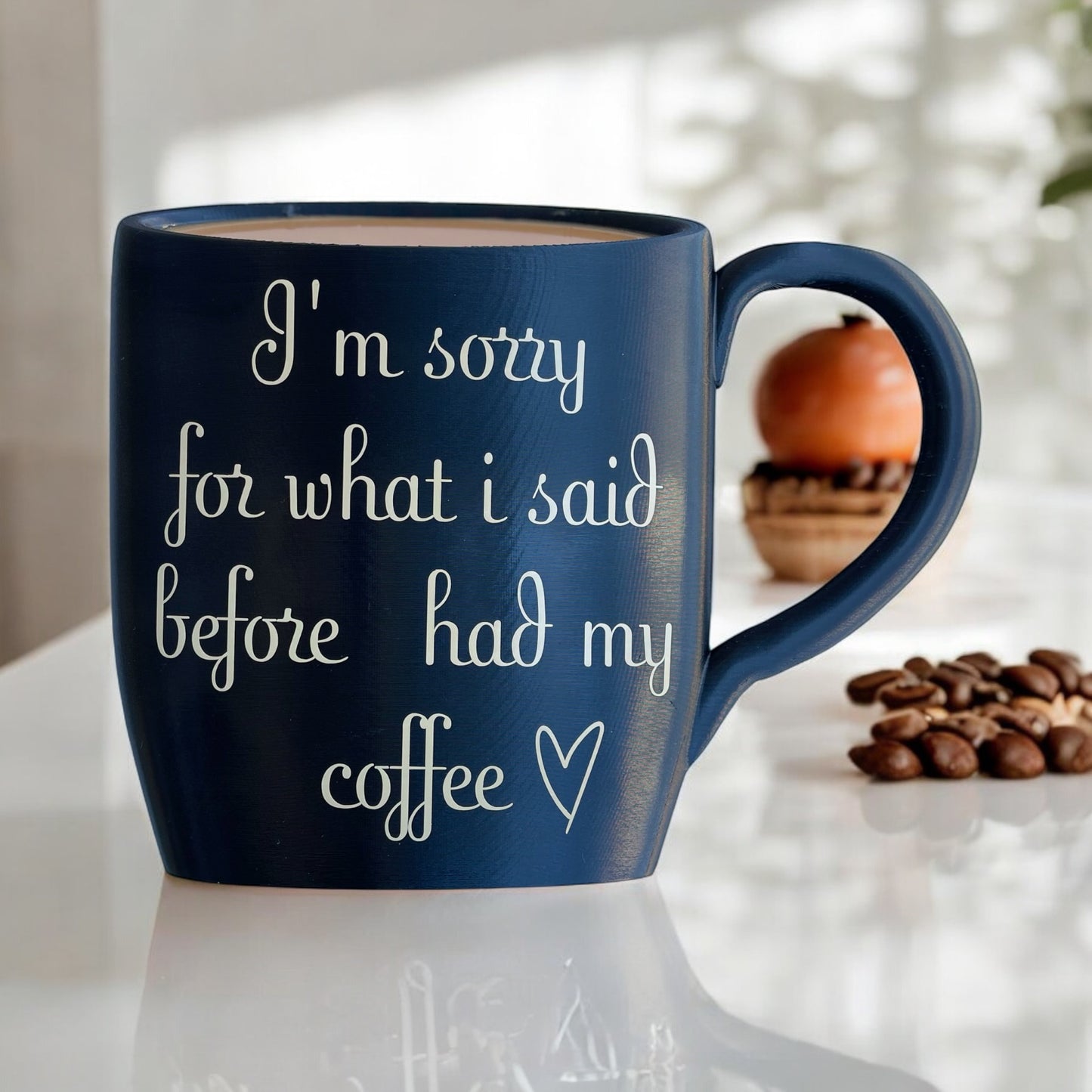 Black coffee wall mug