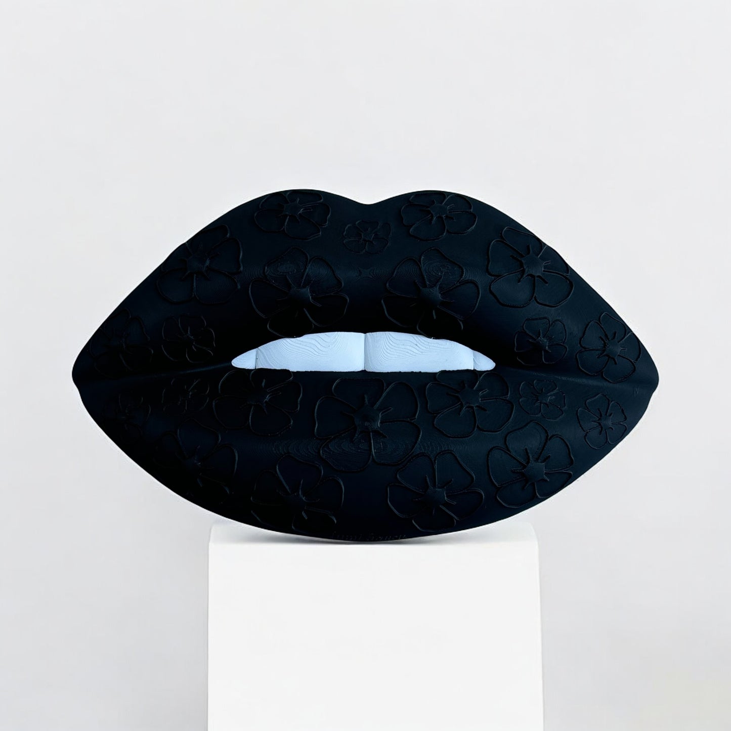 Black lip wall decor