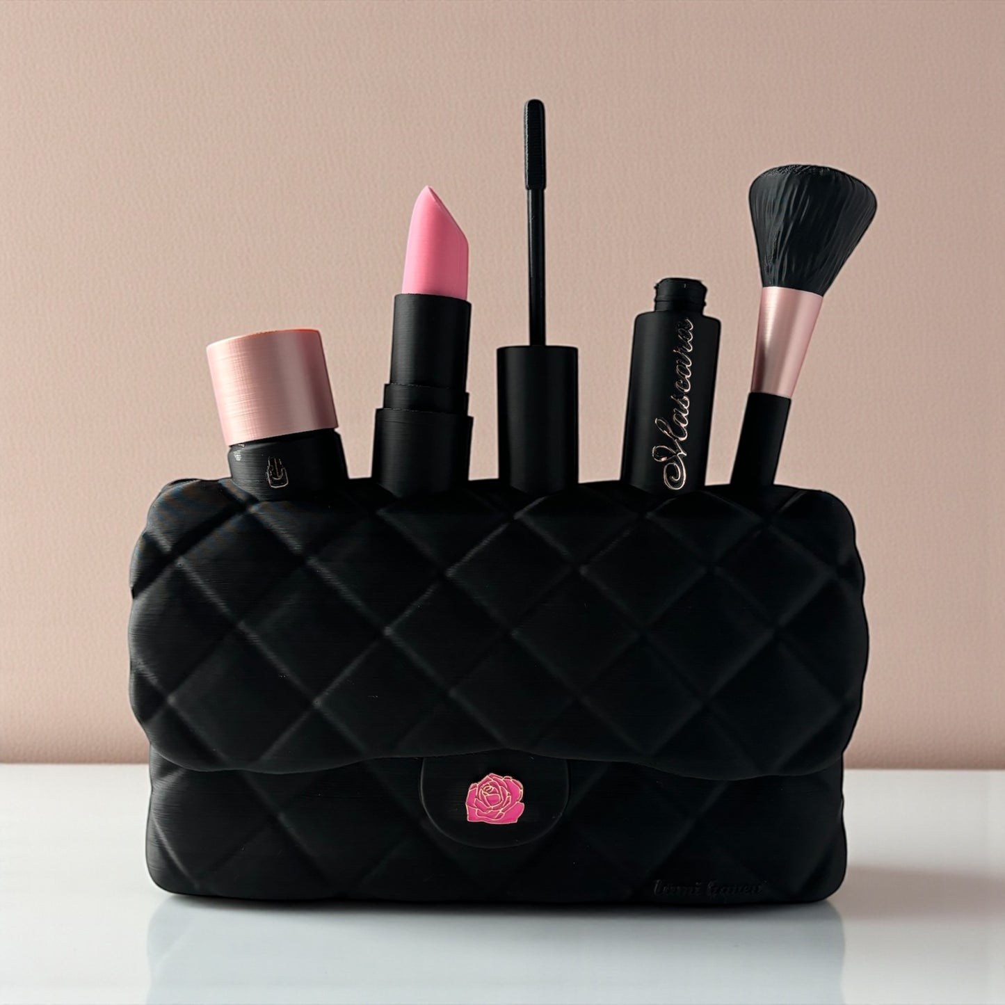 Black Full Makeup Bag Decor