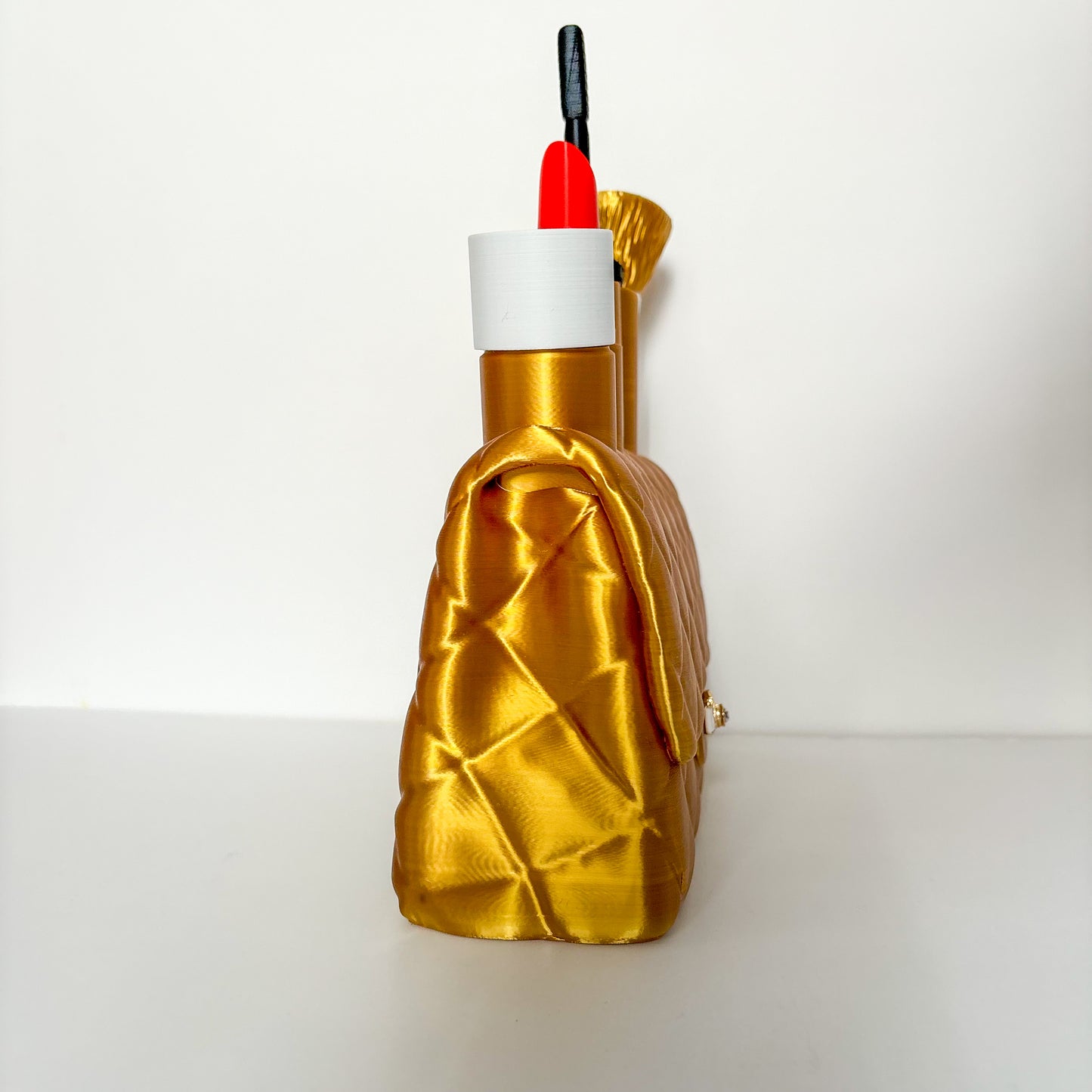 Gold Full Makeup Purse Decor