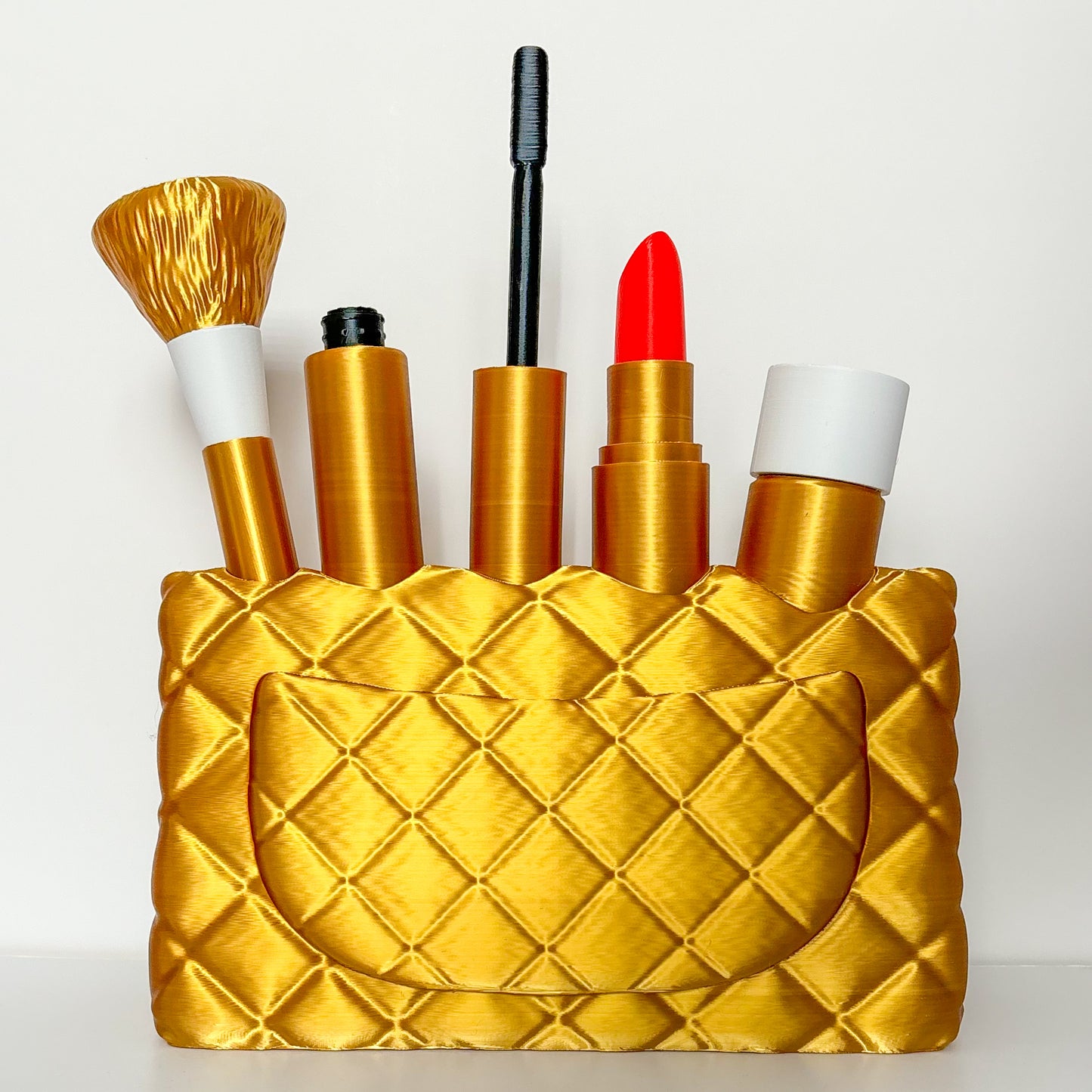 Gold Full Makeup Purse Decor