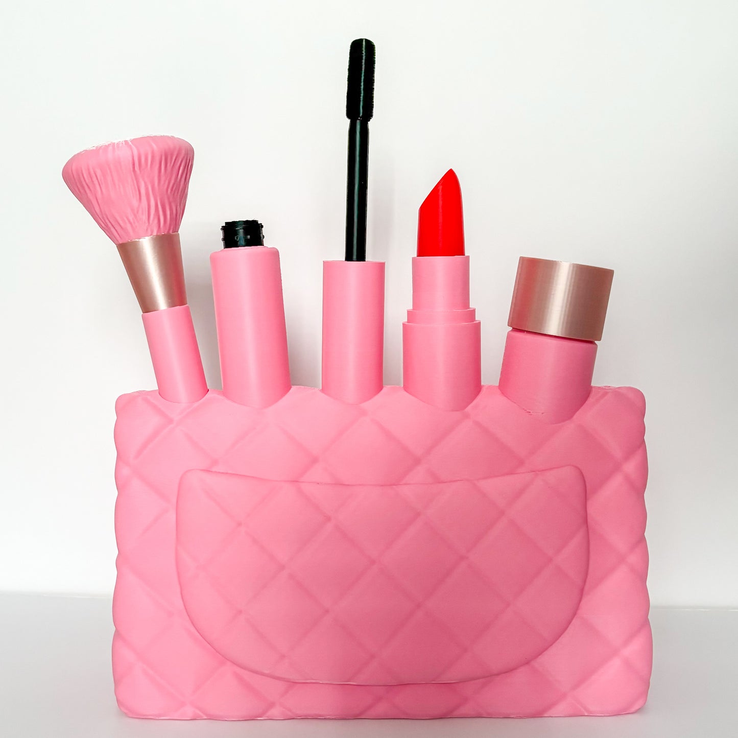 Pink Full Makeup Purse Decor