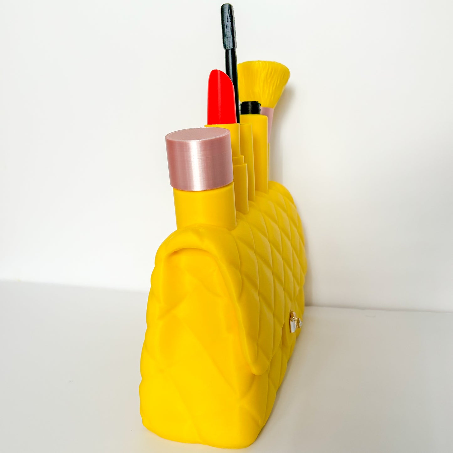 Yellow Full Makeup Purse Decor