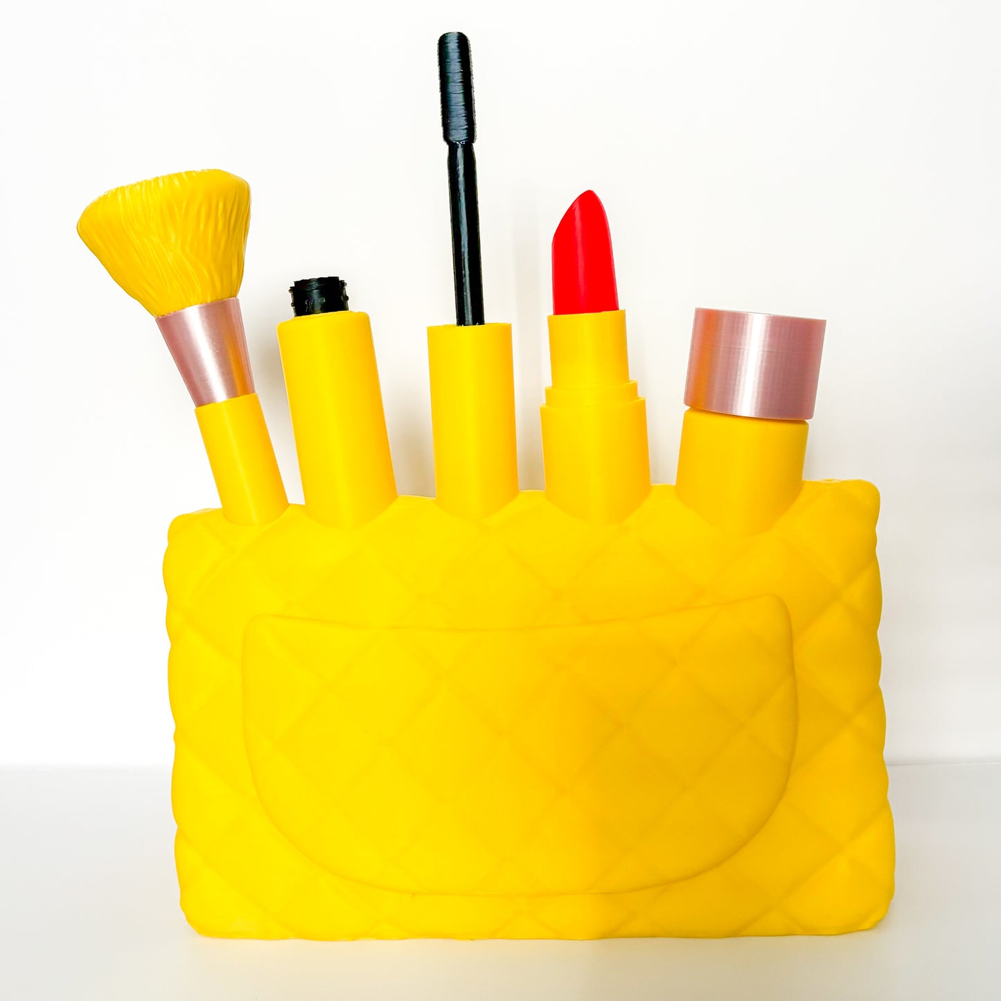 Yellow Full Makeup Purse Decor