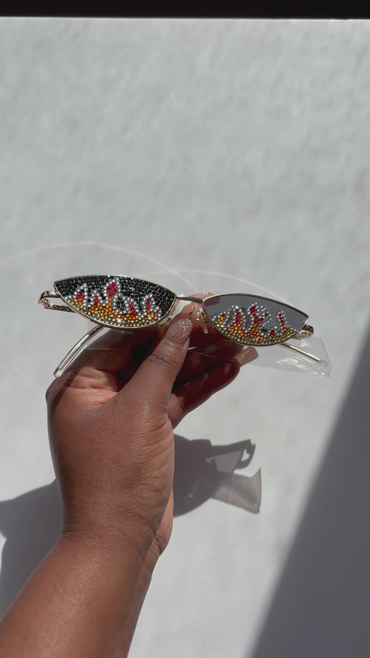 Hand-Designed Fire Fashion Glasses | LuxPoshDesigns by Lumi Haven